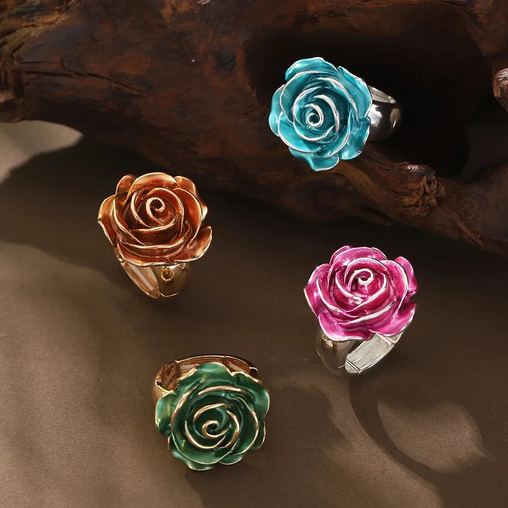Bijou Main étoile à 6 Branches Avec Strass - Chaîne De Doigt Réglable, Or Ou Argent, Cadeau Femme Fête - 12