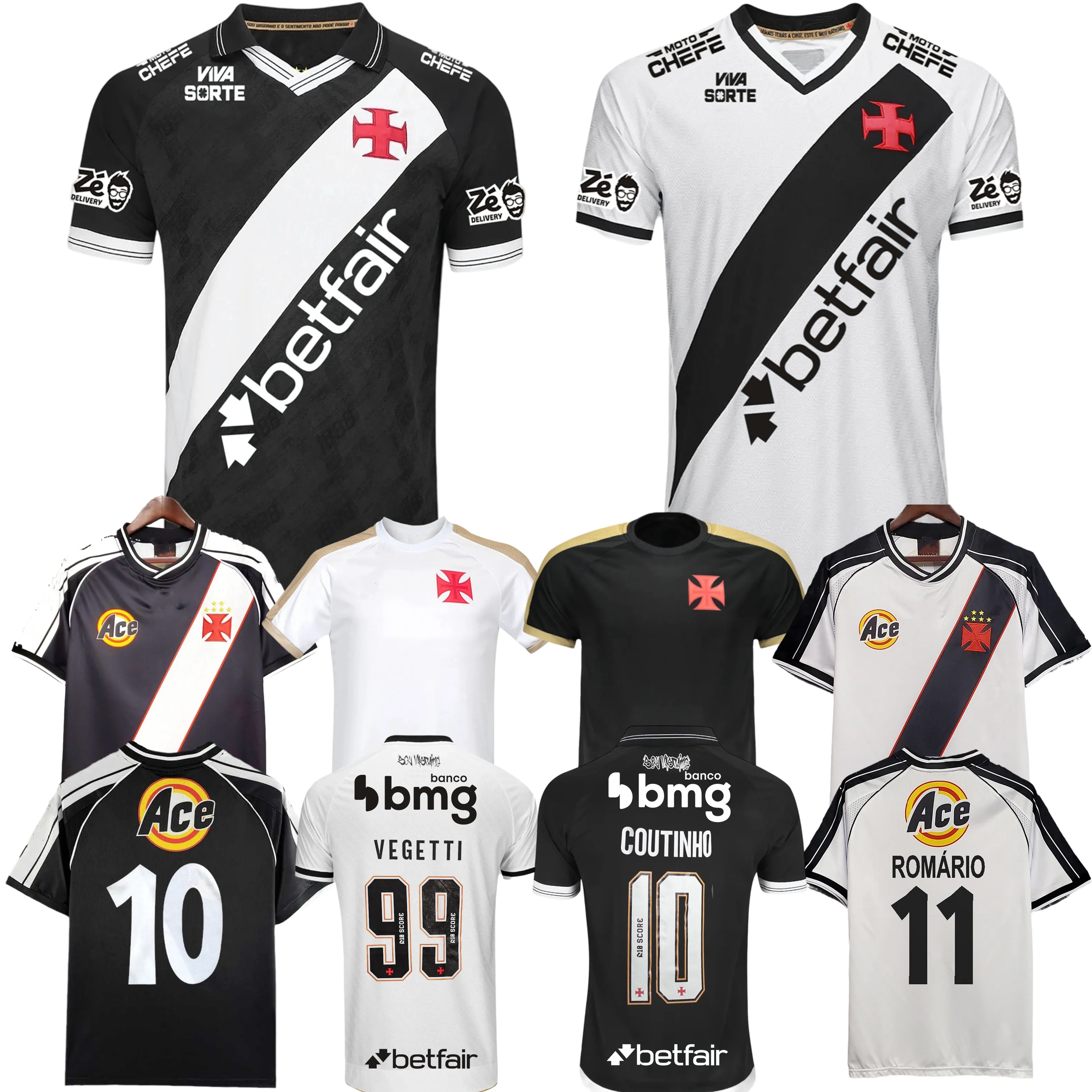 Save Big on Bulk Soccer Jerseys 2025 Vasco Da Gama Soccer Jersey 2025/26  COUTINHO PAYET Medel Sforza EDMUNDO Home/Away Football Shirt Best Deals  on