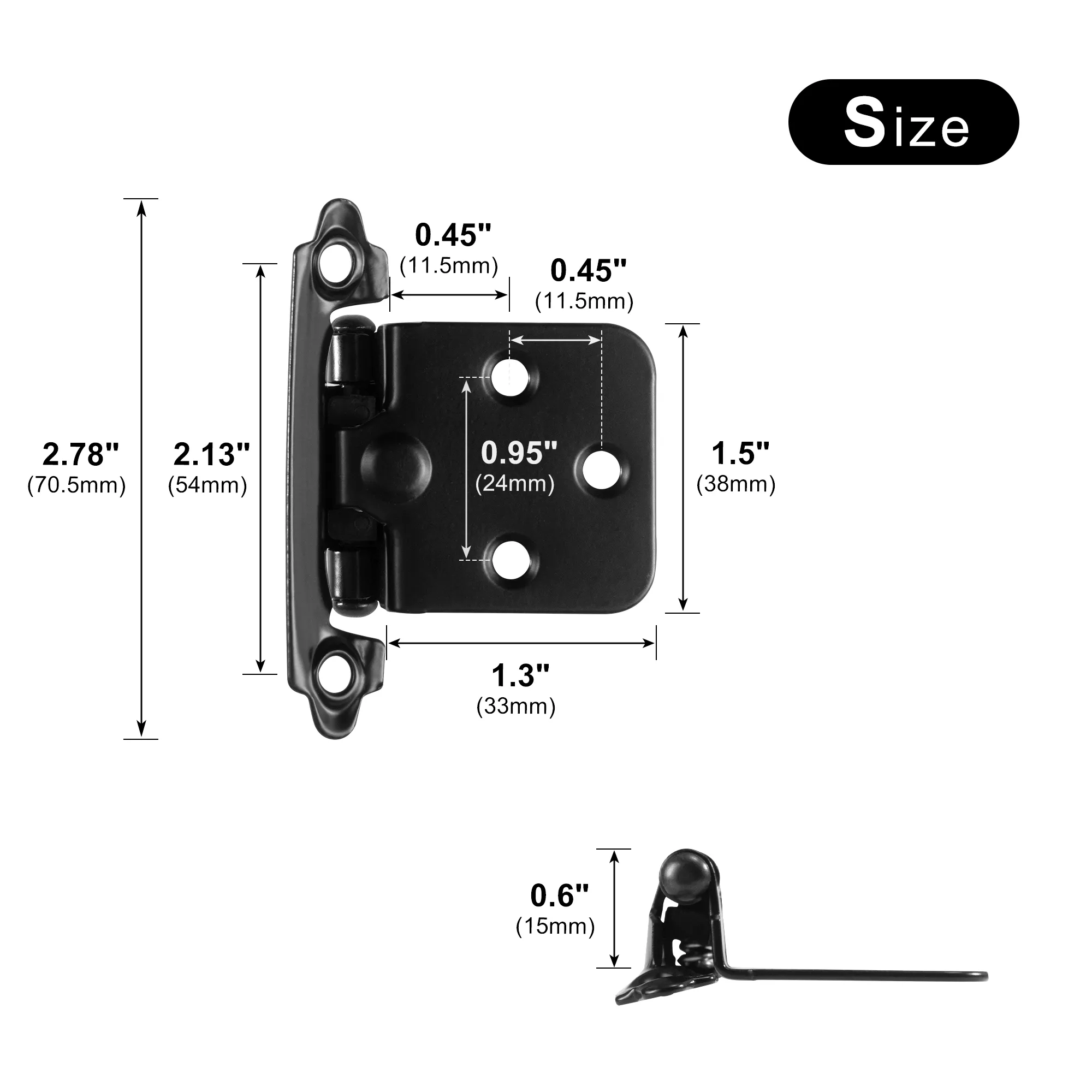 Bisagras Decorativas De Metal Para Gabinete Con Cierre Automático Para  Muebles De Cocina Con Acción De Resorte Para Puerta De Armario Con Marco  Frontal Superpuesto De 1/2 De 14,6 € | DHgate, image size:2000x2000