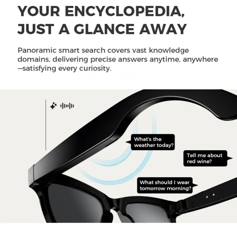 M01 Smart Glasses With Camera, AI Translation, Object Recognition, Chat, GPT, Bluetooth Glasses, Calls, Music_voghion.com