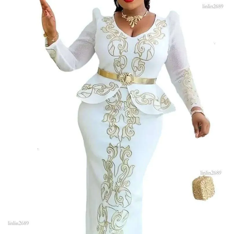 slim fit dress slacks Pauline Peplum Dress, in White, Size: XL
