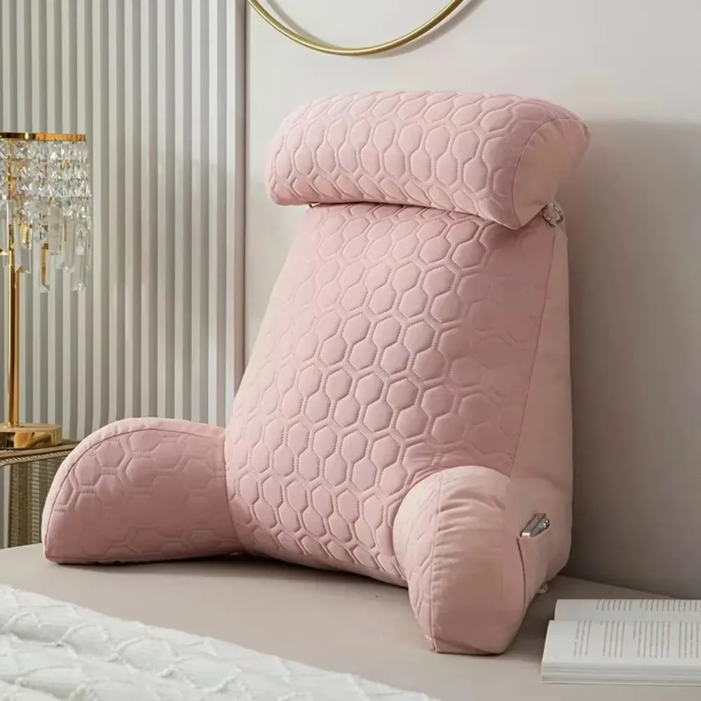 Cuscino da lettura, grande cuscino per schiena per sedersi letto, grande schienale cuneo per adulti bambini braccioli, supporto per schiena per divano letto, cuscino support(Size:60×45CM,Color:Grigio