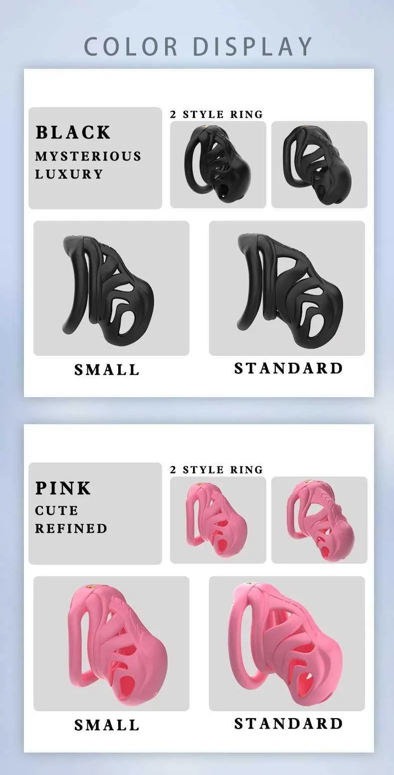 2025 New Alien Design Male Chastity Device, Breathable Cock Cage with ...