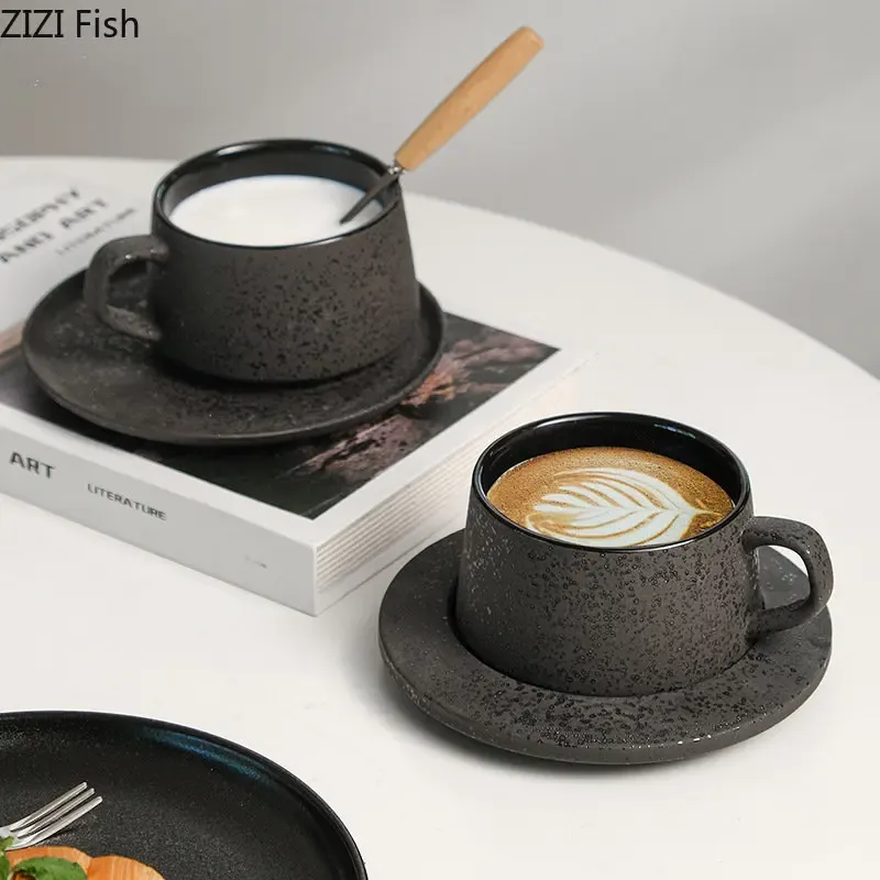 Japanese Coffee Cup And Saucer Set Vintage Ceramic Mug Office Afternoon ...
