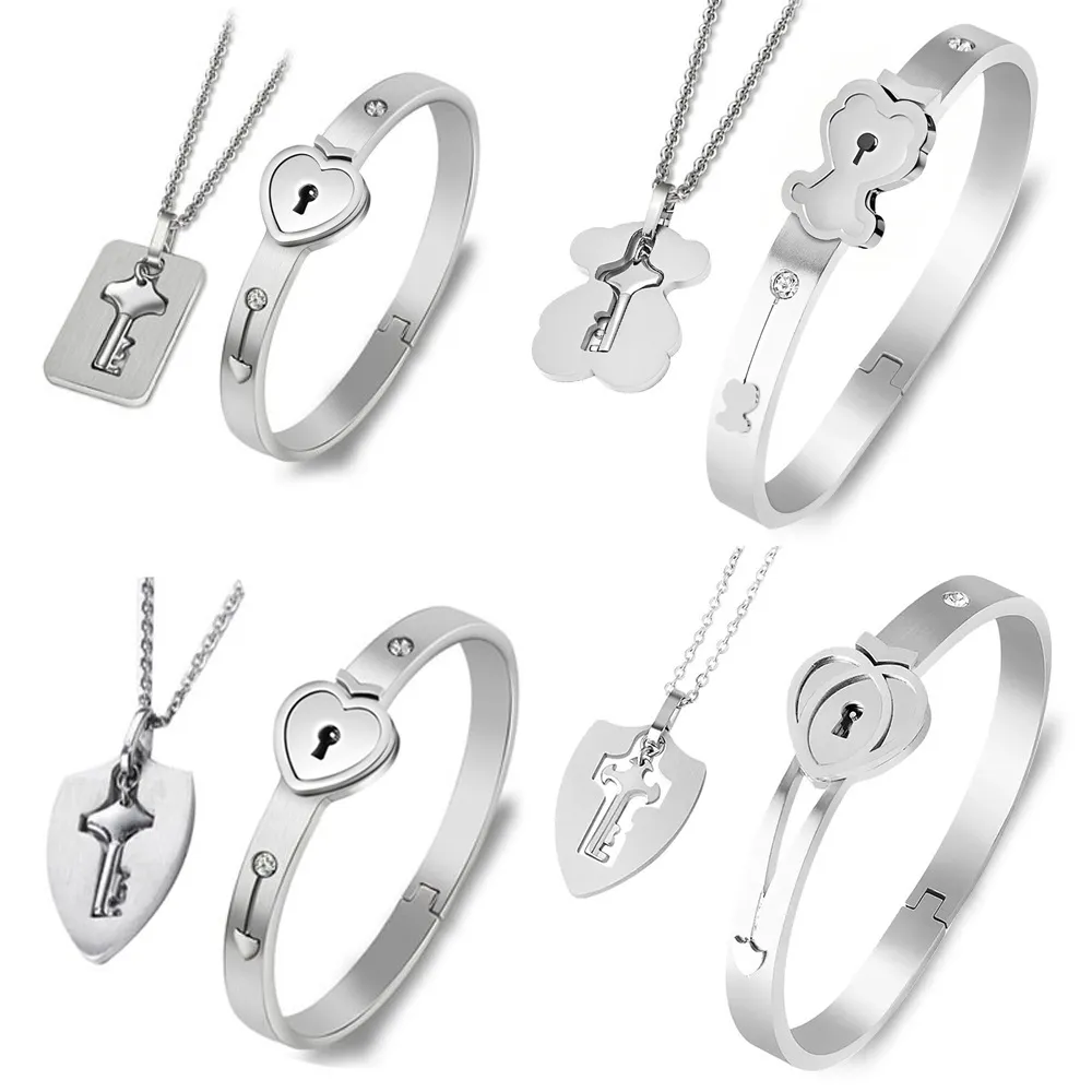 Collier Chaîne Maillon Cœur Réglable En Acier Inoxydable Doré - Avec Bracelet Assorti - Bijou élégant Et Ajustable