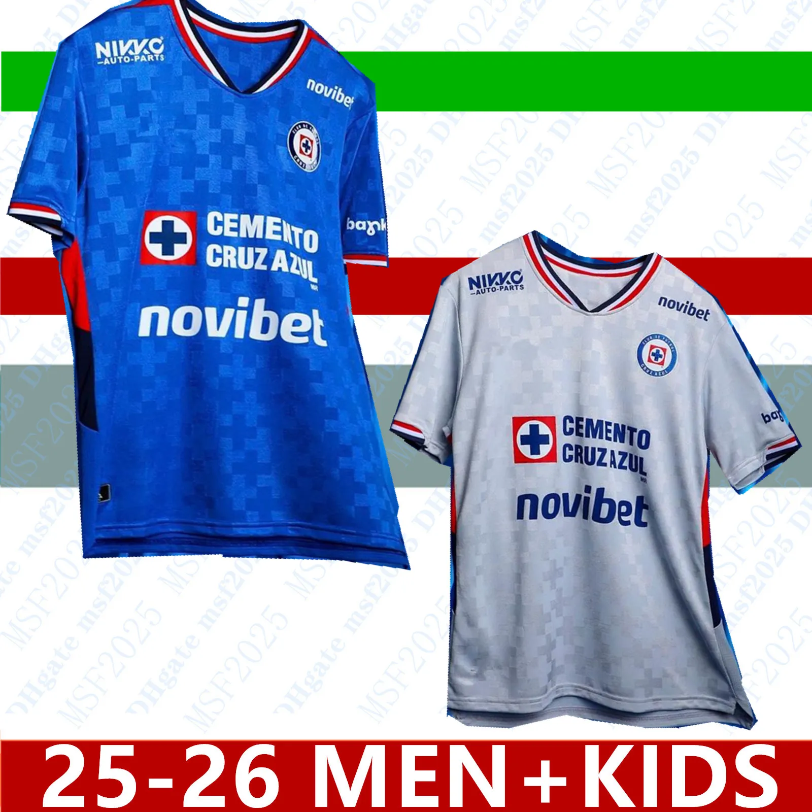 2025 2026 Cruz Azul Soccer Jersey Men Short Sleeve Polyester