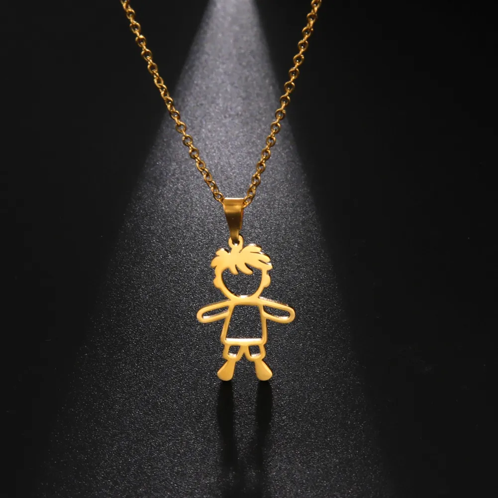 Gold Stainless Steel Baby Chain Pounamu Necklace For... From Ycbest ...