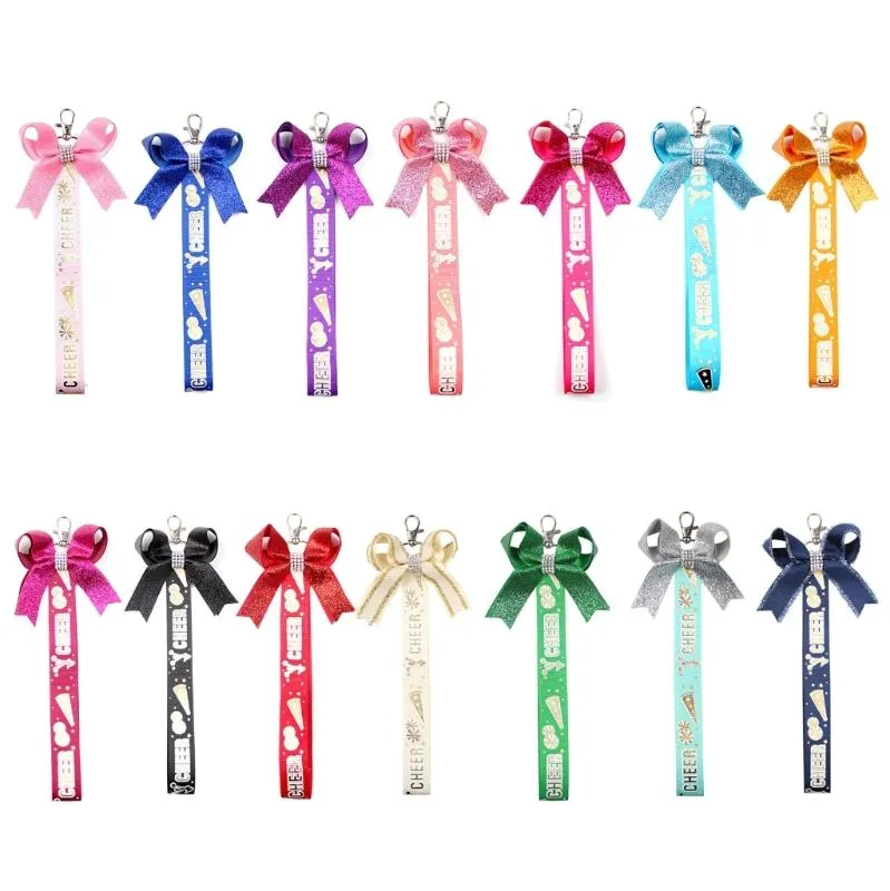Colorful Pack Of 10 Cheer Bows Ribbon Keychain For... From ...