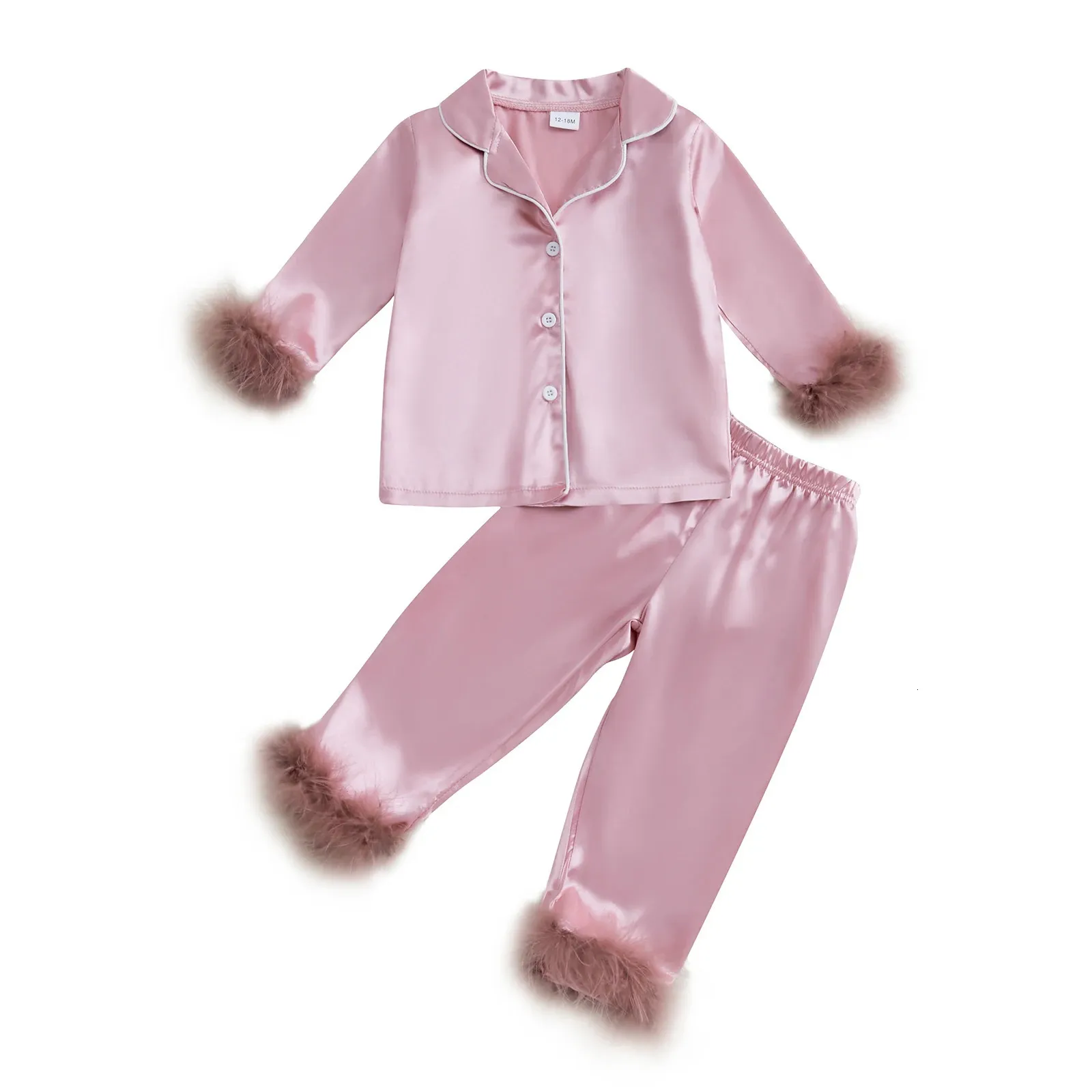 Seiden-Pyjama-Set Für Kinder – Langärmelig, Weiches Satin Für Jungen & Mädchen, Luxuriöse Nachtwäsche