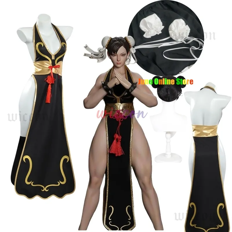 chun li black dress cosplay Chun-Li Cosplay From Street Fighter V