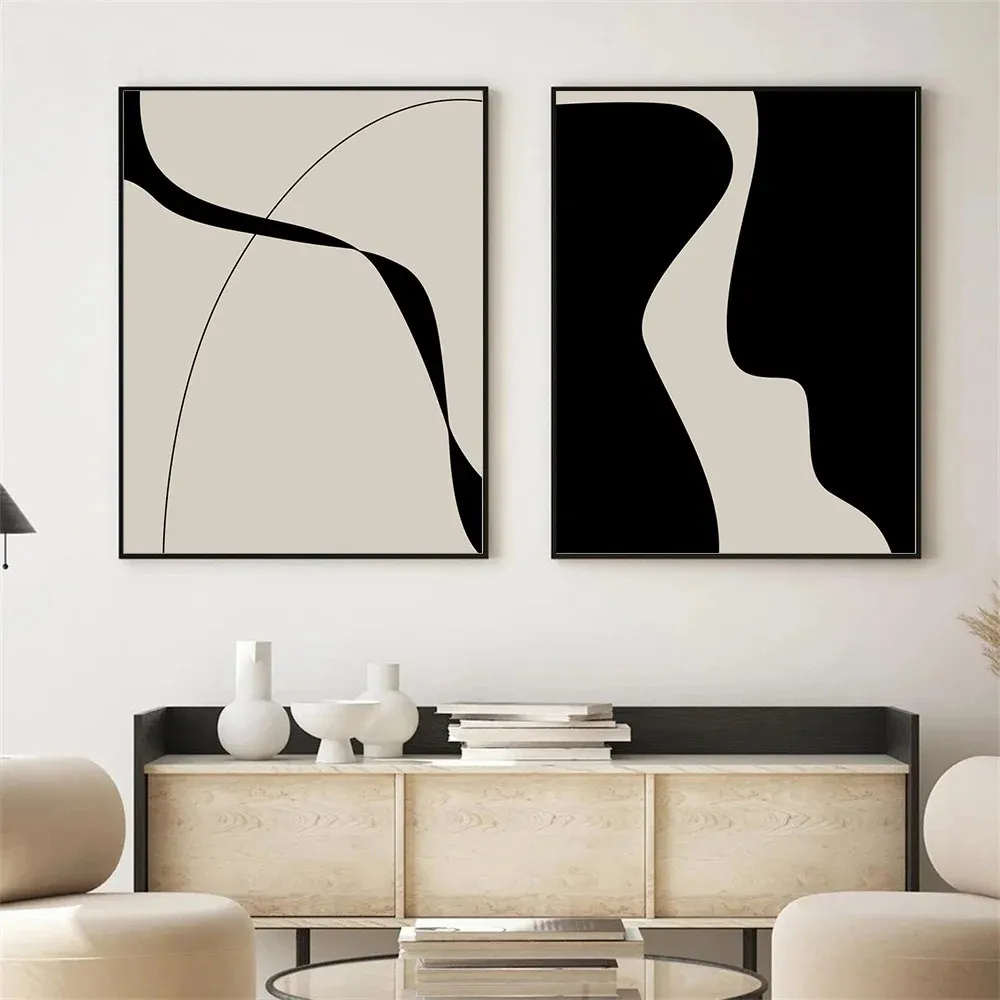 Minimalist Nordic Black And White Canvas Prints ... From Dh1100285003 ...