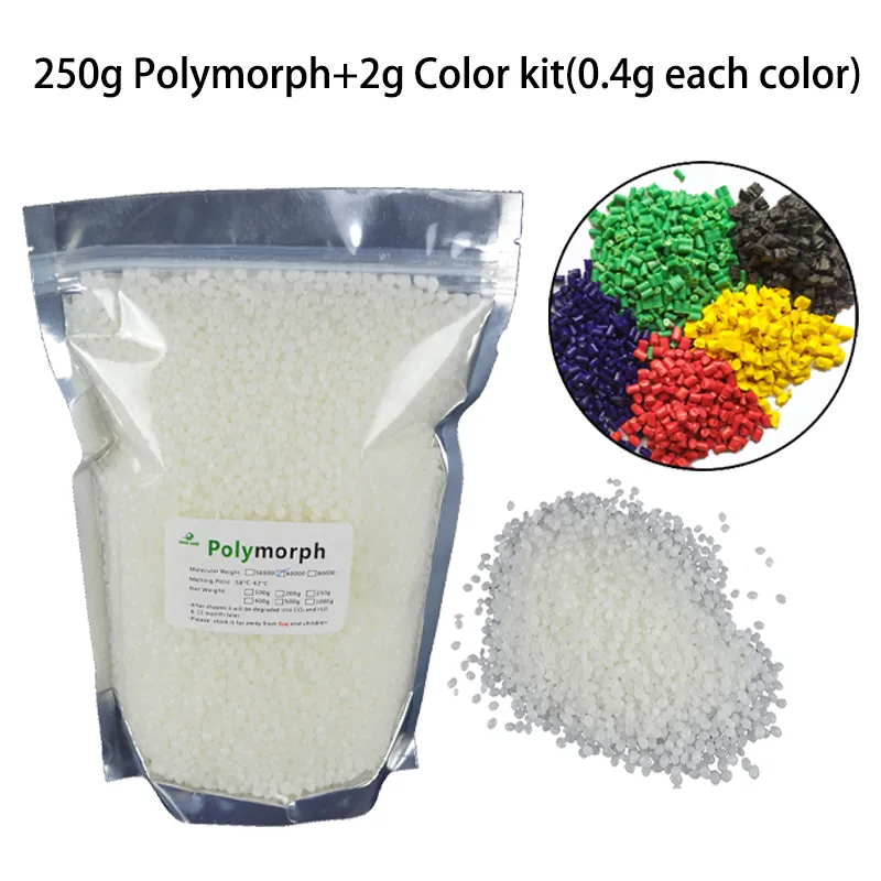 Polymorph Termoplastico - Pellet Di Plastica Modellabile Riutilizzabile - Perline Per Artigianato, Fai Da Te E Riparazioni - 100g