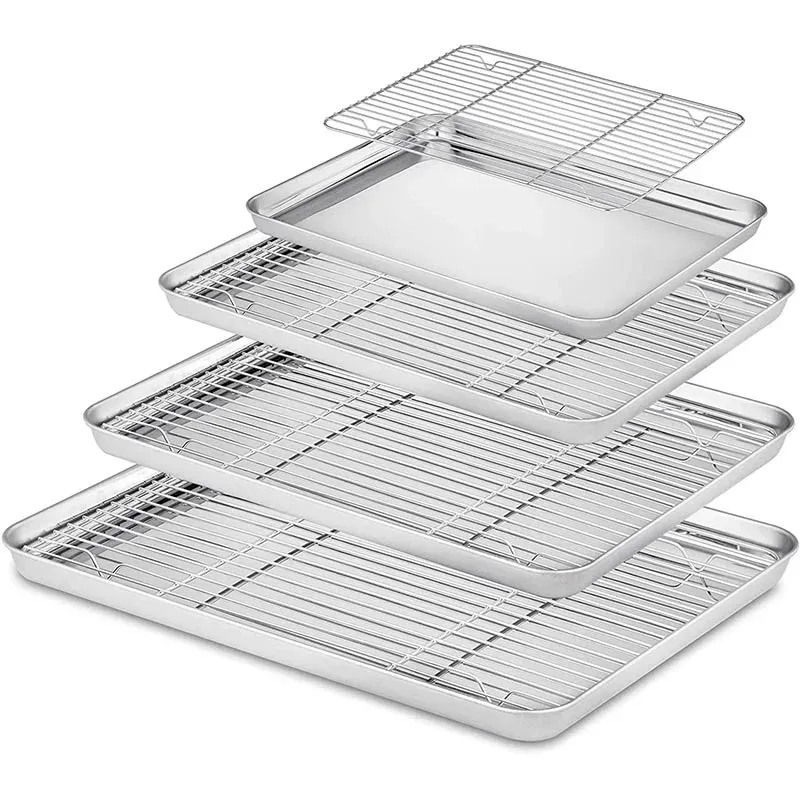 Rectangular Stainless Steel Cookie Baking Pan With... From Dhmallqueen ...