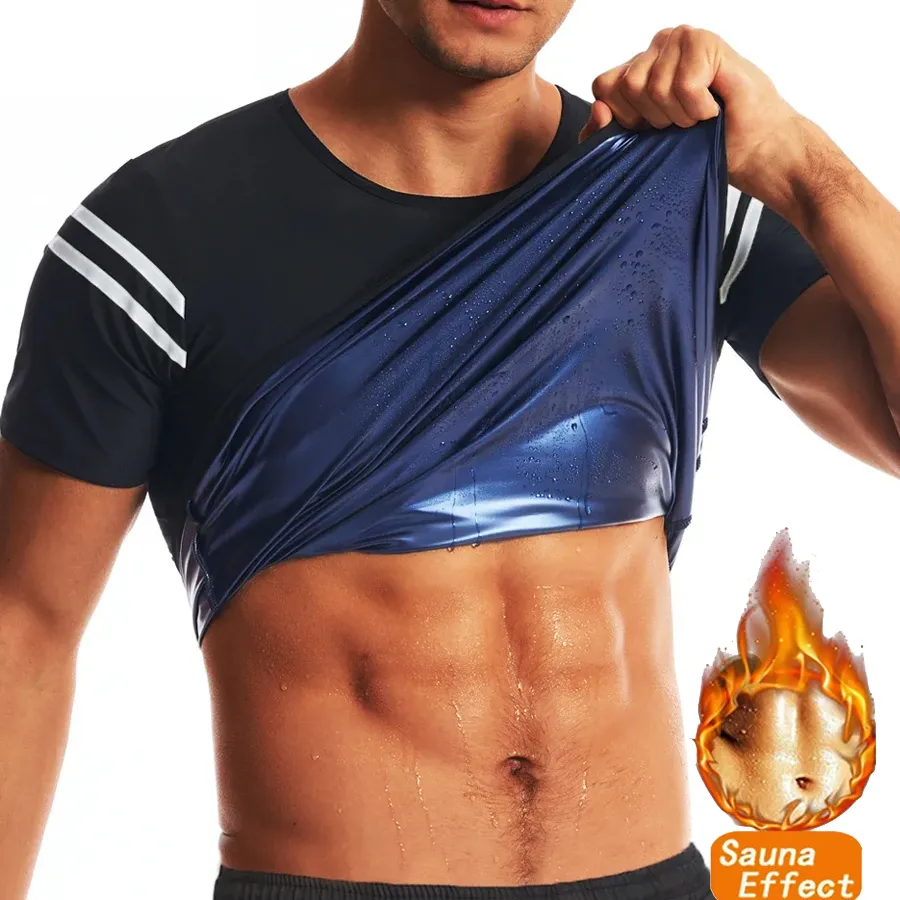 Sauna Sudore Vestiti Camicia Allenatore Vita Per Gli Uomini