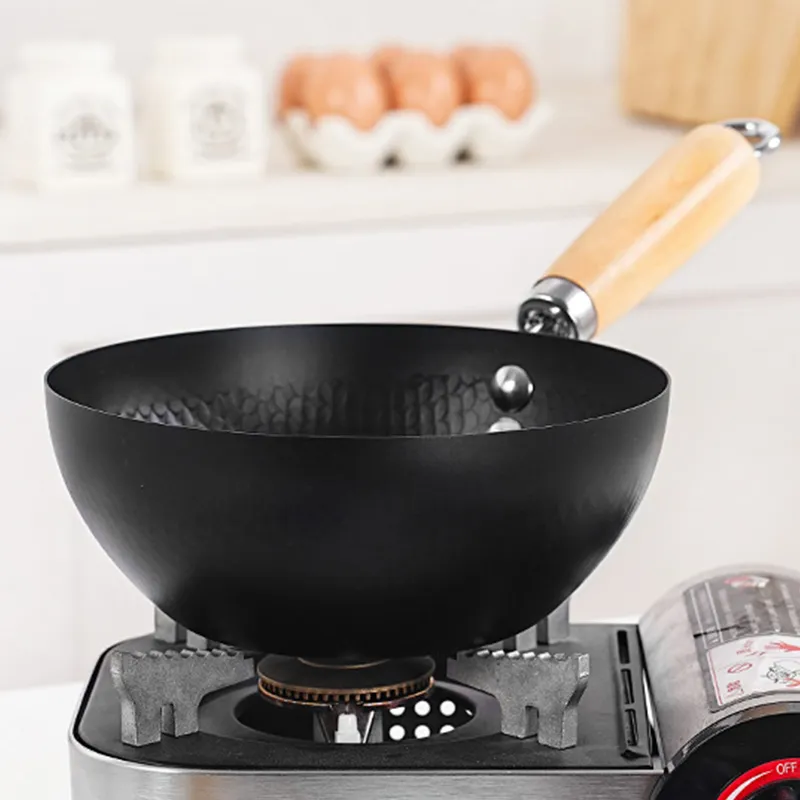 Carbon Steel Mini Woks 20cm Flat Base Non Induction... From ...