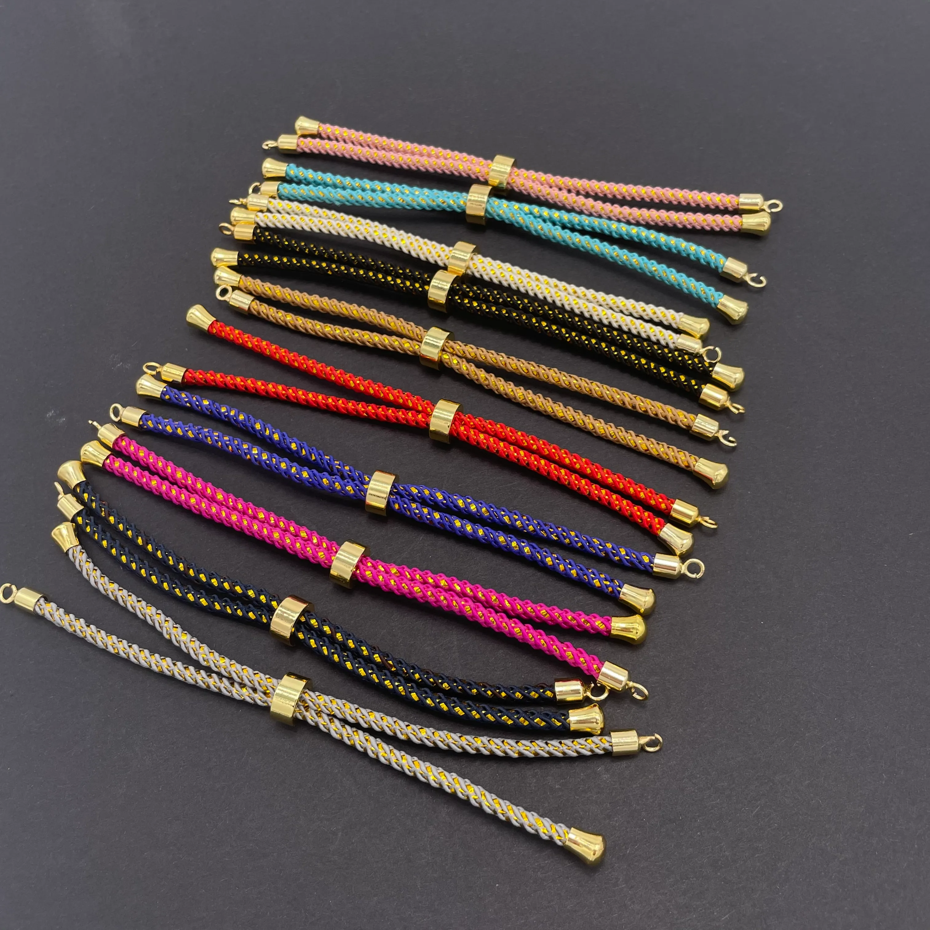 12 Cordons Tressés En Nylon Pour Bracelet - Kit DIY 4 Couleurs, Fabrication De Bijoux