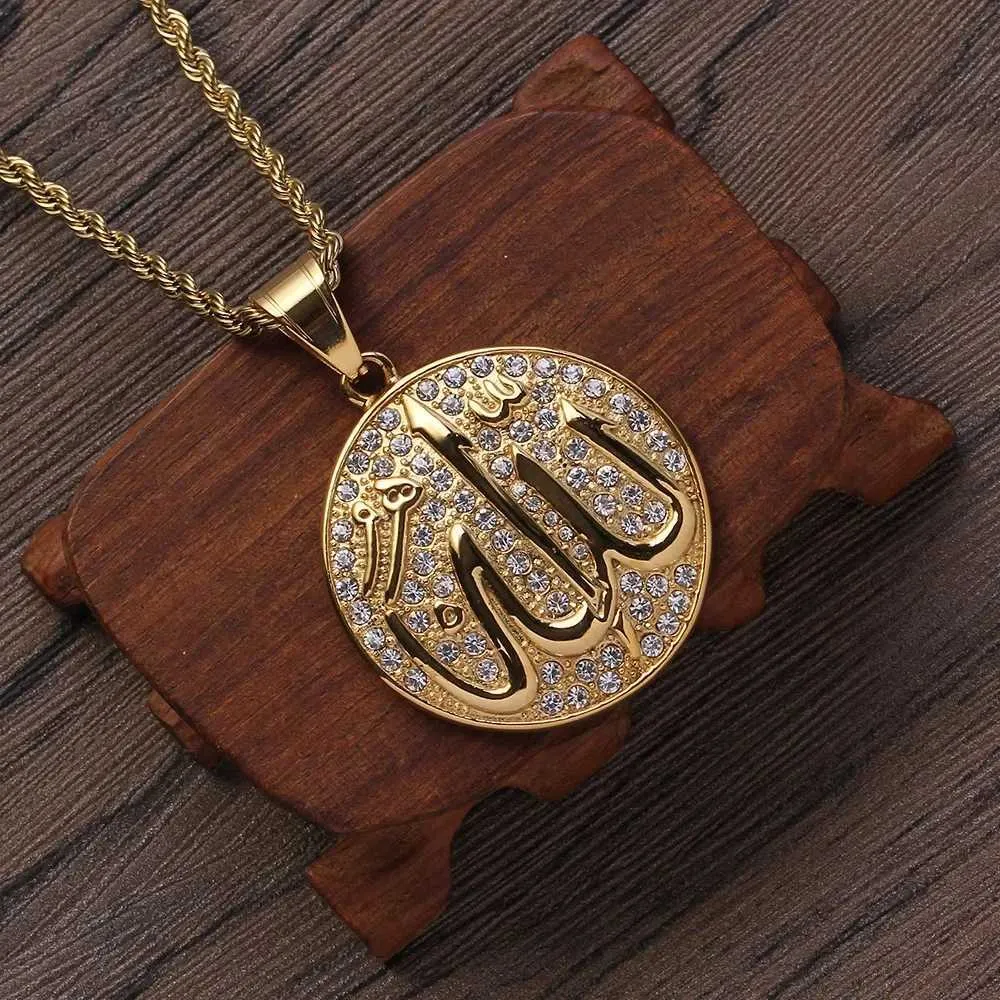 Party1 Gold Allah Pendant Necklace Stainless Steel... From Patroclus ...