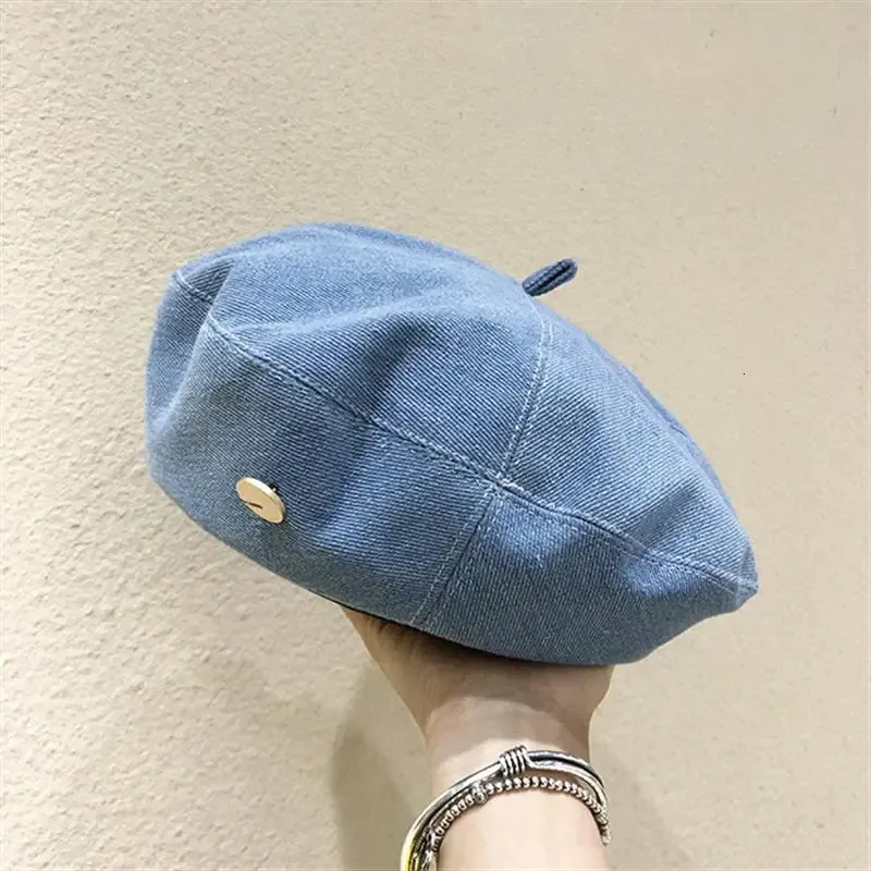 Retro Octagonal Denim Beret Hat For Women Spring From Dao03, Rs