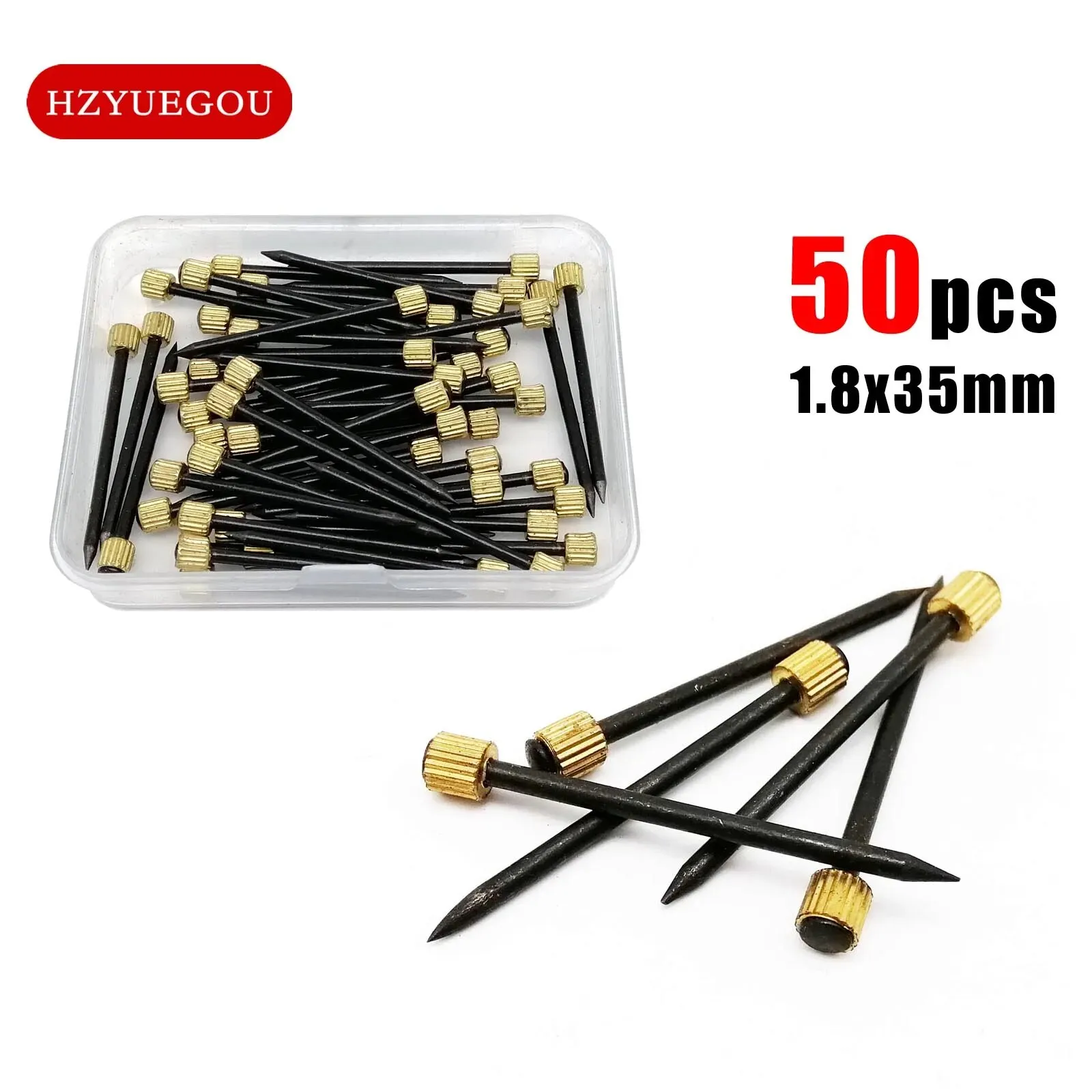 SEWACC 50-Pack Heavy Duty Wood Nails – Solid Metal Wall Nails For Hanging Pictures, DIY Woodworking, And General Repairs
