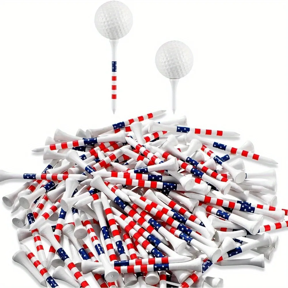 Patriotic Bamboo Golf Tees 50/100 Pack   3 1/4 Inch... 