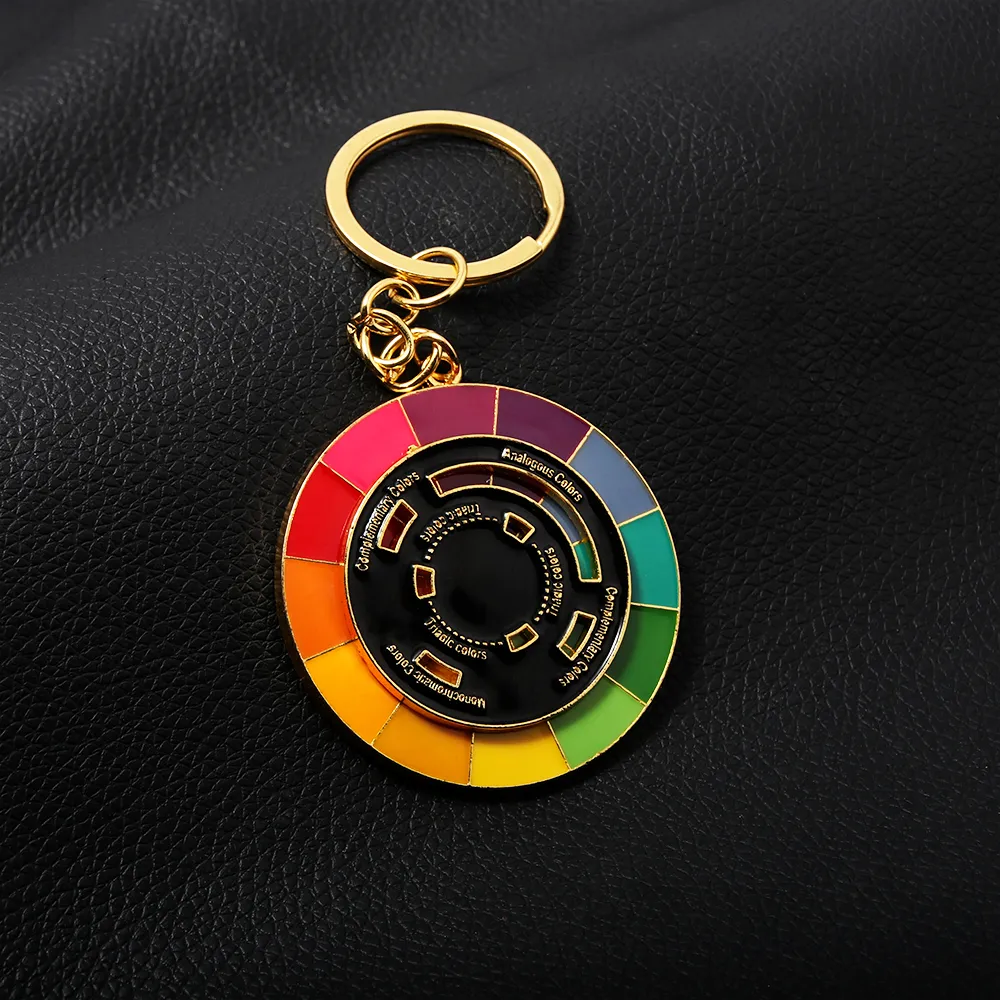 Color Wheel Key Color Wheel Keychains Enamel Spinning Keychain For... From Dhmallqueen ...