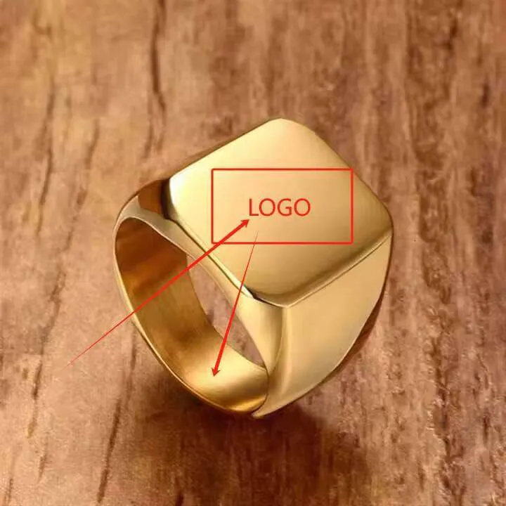 Men's Signet 4 15 Custom Laser Engrave Rings 316L Stainless Steel Customize Waterproof Big Size Ring Ofr Men Party Gift_voghion.com
