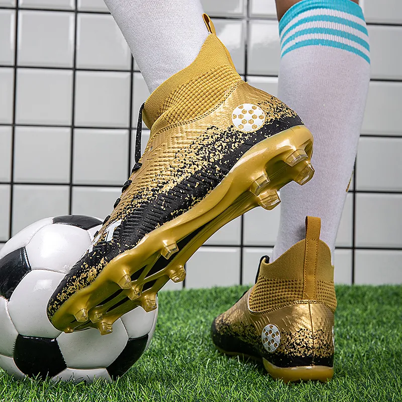 Soccer Shoes Botas Futbol 46 Golden Soccer Boots Men Big Size 46