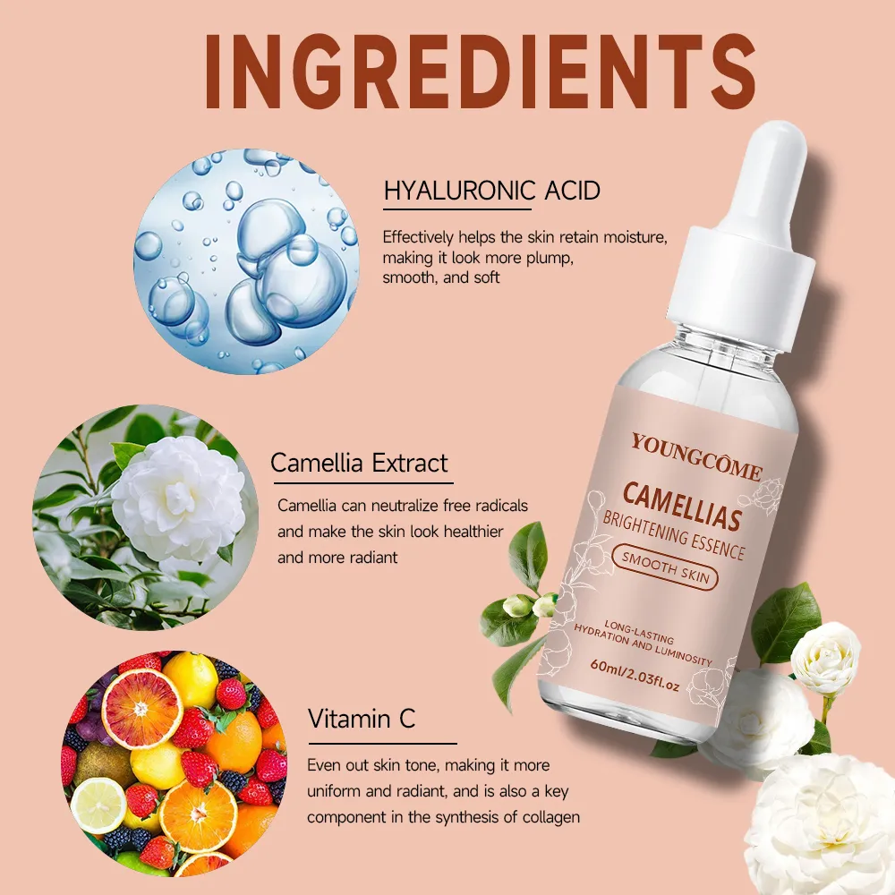 Camellias brightening essence Skin Brighten Skin Moisturizing Soothing Oil Control Face Serum Korea skin care products 2025 New