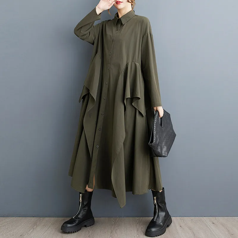 slim fit dress slacks Black Viscose Loose Fit Winter Dress  Global Republic