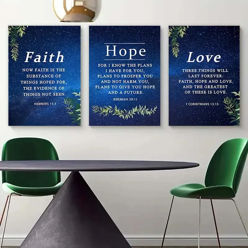 No Framed Christian Canvas Wall Art Inspirational Bible Verses Faith ...