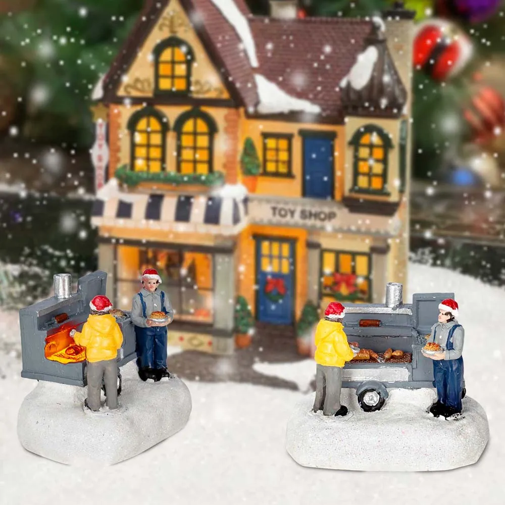 Accesorios De La Aldea De Navidad Decoración Figuras De Construcción  Coleccionables Con LED Light Home Tabletop Village Display Adornos De 21,78  € | DHgate, image size:1000x1000