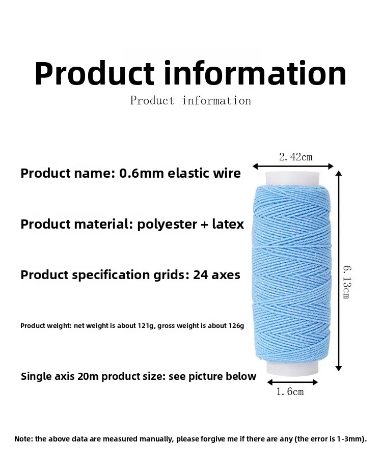 6mm Thin Elastic Bead Cord Colorful Stretchy String 12cm Length for ...