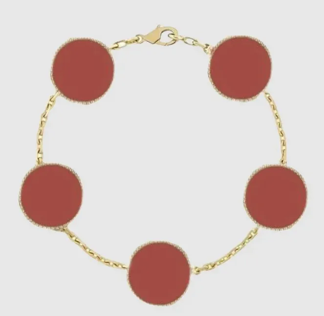 Bracelets For Fashion Clothing Van New Fashion Clothing Super Four Le--af Necklace 5 Flower Chain Seiko Edition Clover Sweater Wear