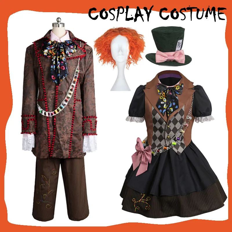 Johnny Depp Alice In Wonderland Mad Hatter Cosplay Costume – Full Jacket Set