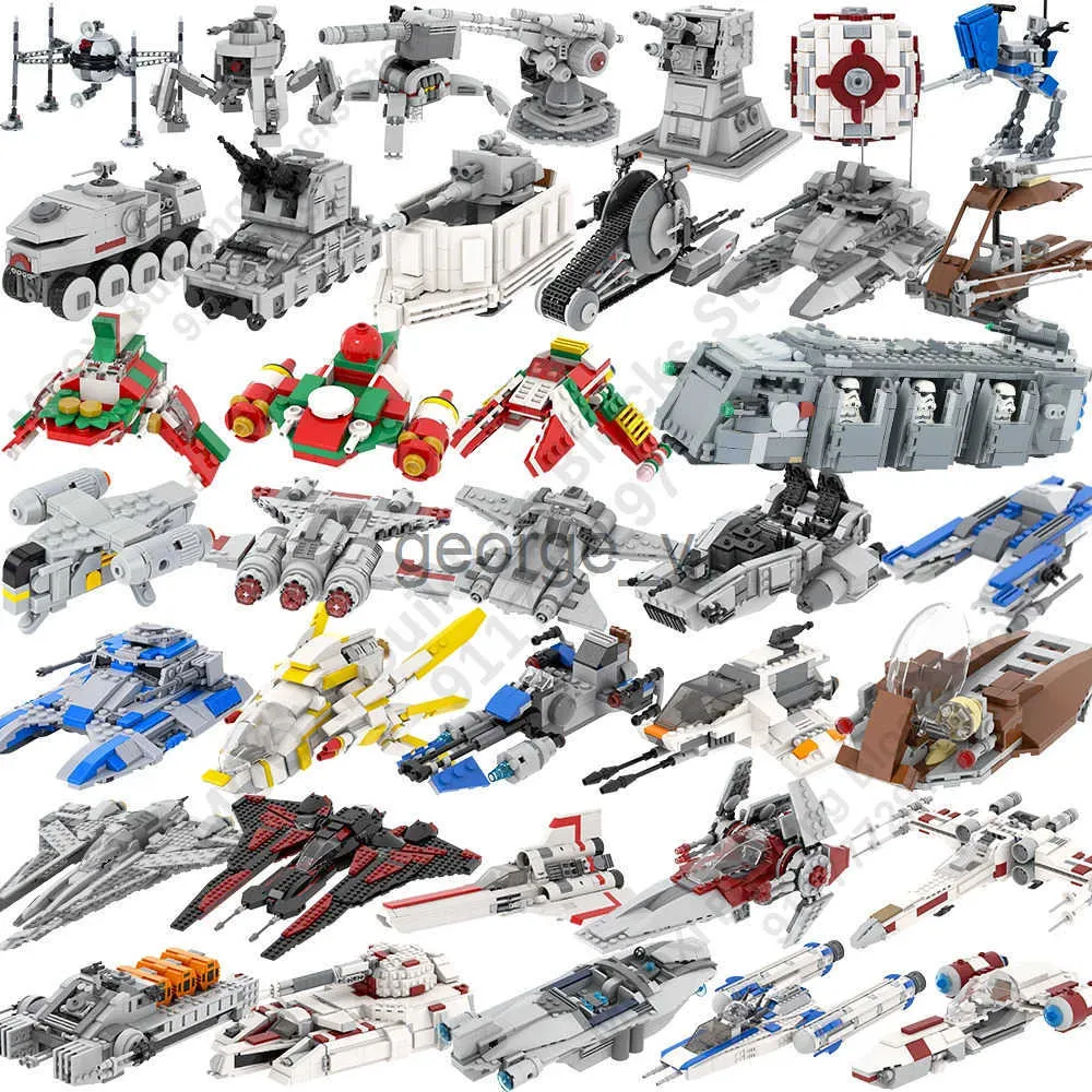 MOOXI Space Wars Aerocraft MOC Model Brick DIY Diorama Adults Children ...