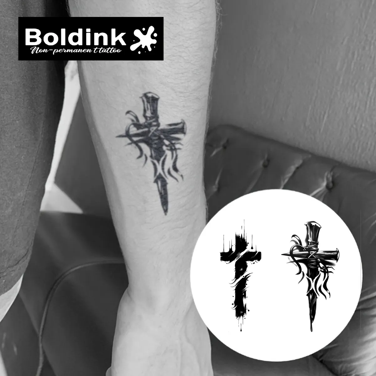 Pack De 2 Tatuajes Temporales De Halloween – Diseños Metálicos, Neón Y Brillan En La Oscuridad, Fáciles De Aplicar E Hipoalergénicos, Ideal Para Disfraces Y Maquillaje