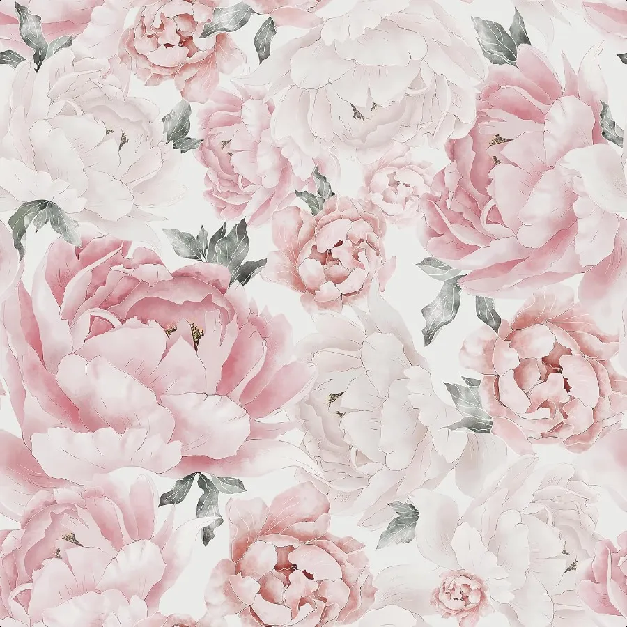 Pink Floral Peel And Stick Wallpaper Removable Self Adhesive Flower ...