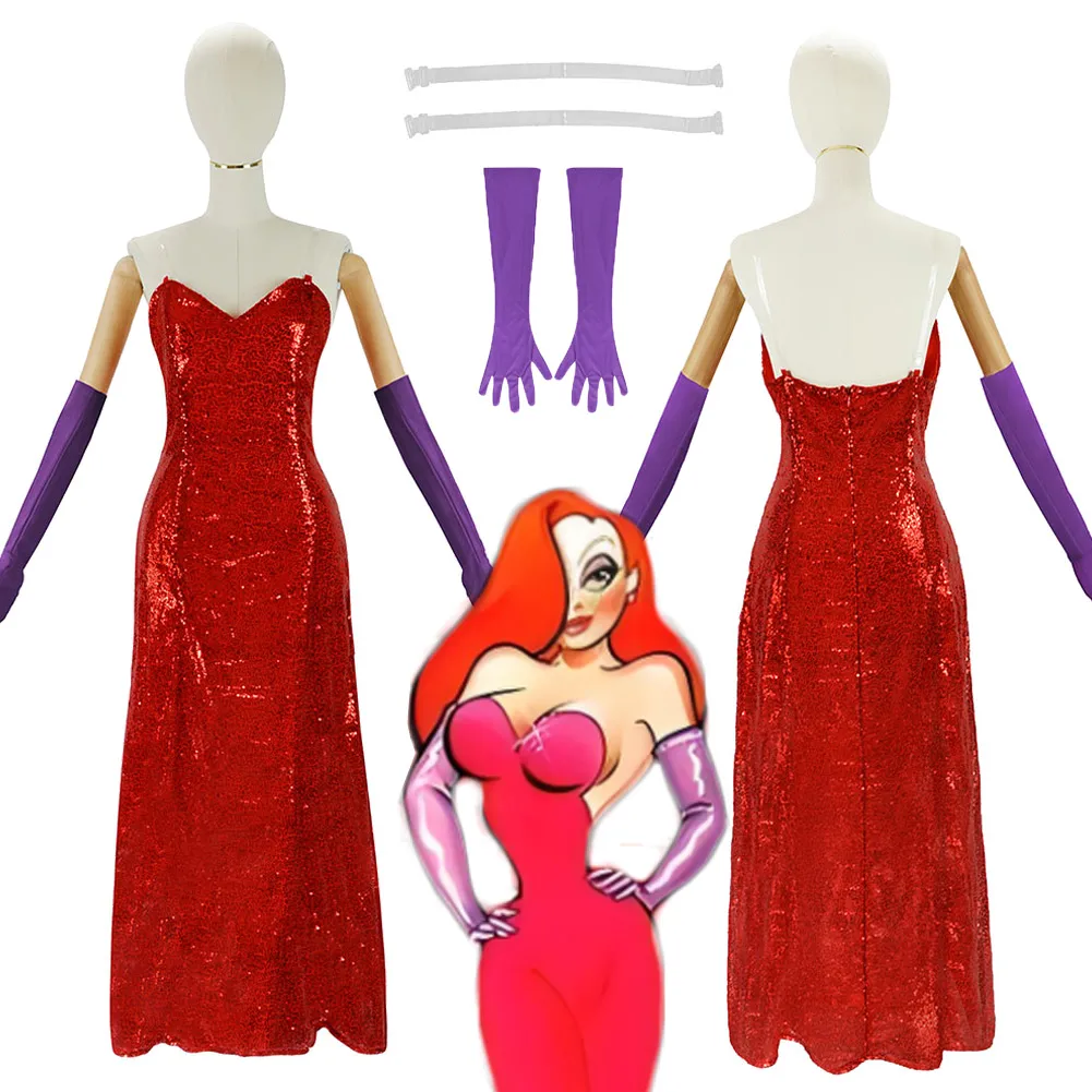 Risparmia alla grande su Costume Jessica Di Roger Rabbit Film Who Framed  Roger Rabbit Cosplay Jessica Abbigliamento Abbigliamento Abbigliamento  Festa
