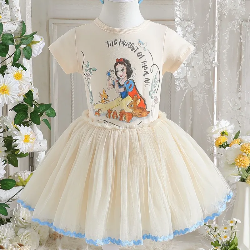 Party Wear Net Stuff Dresses DISNEY Kids Designer Clothes Girls