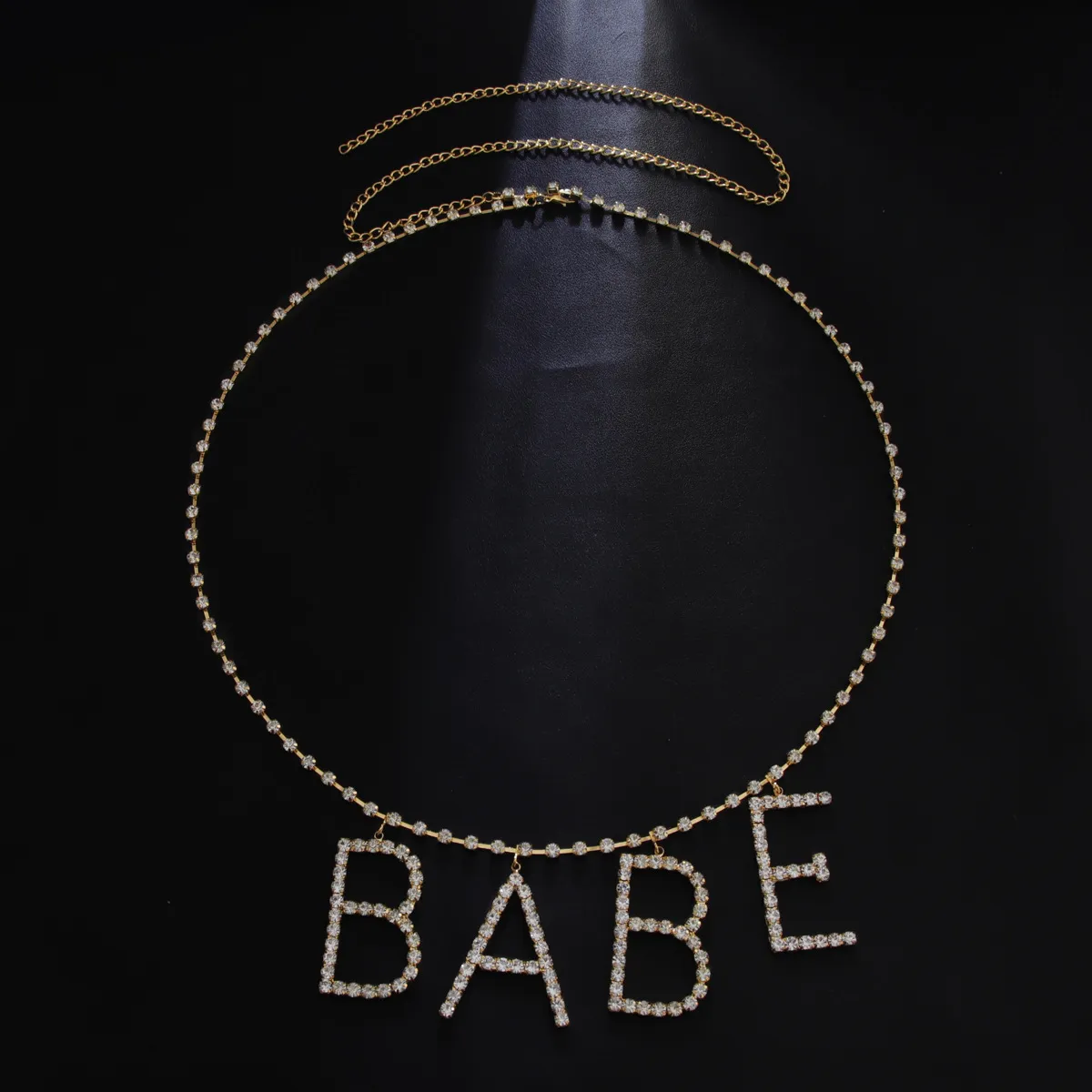 Dropship CUSTOM DIY Rhinestone Letter Waist Chain... From 
