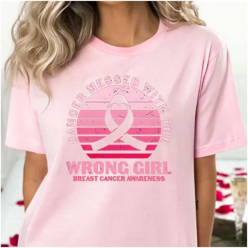 2025 Tee-Shirt Octobre Rose Pour Femme Cancer Du Sein Tshirt