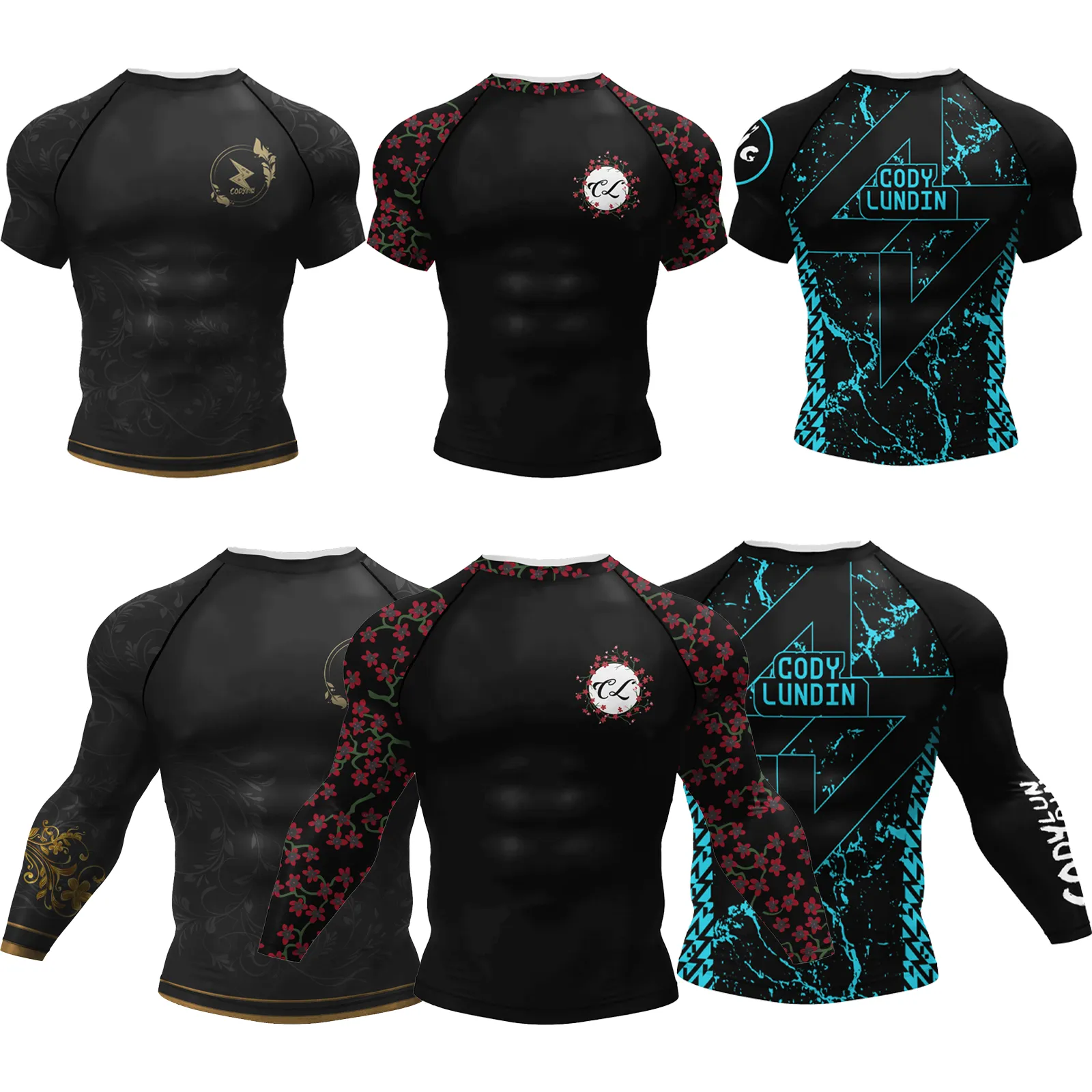Sports Jiu Jitsu BJJ Rash Guard Men’s No GI MMA Full... From Dagongre ...