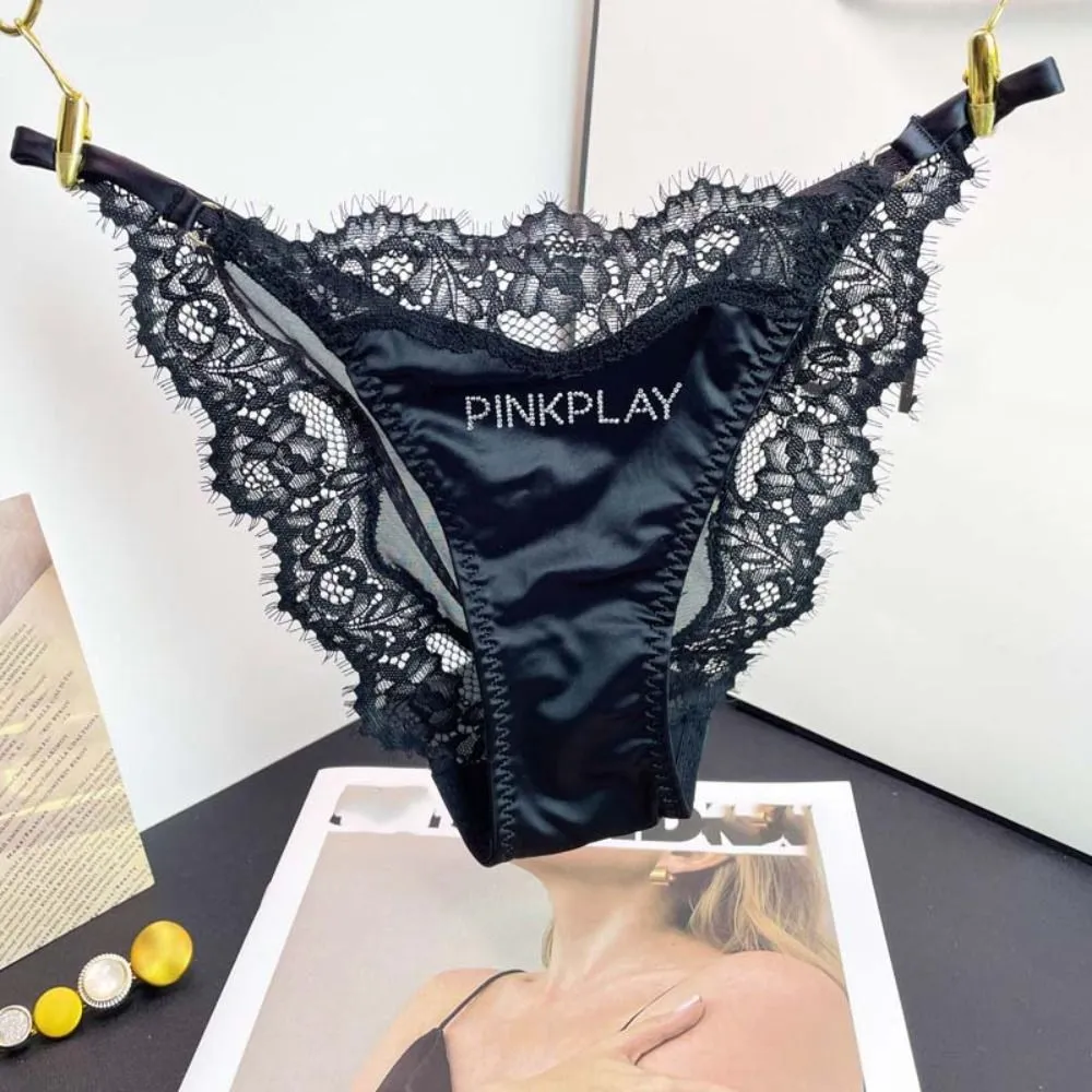 Crystal Letter Satin Silk Panties Mid Waist Underwear From crystal-letter-satin-silk-panties-mid-waist-underwear-from