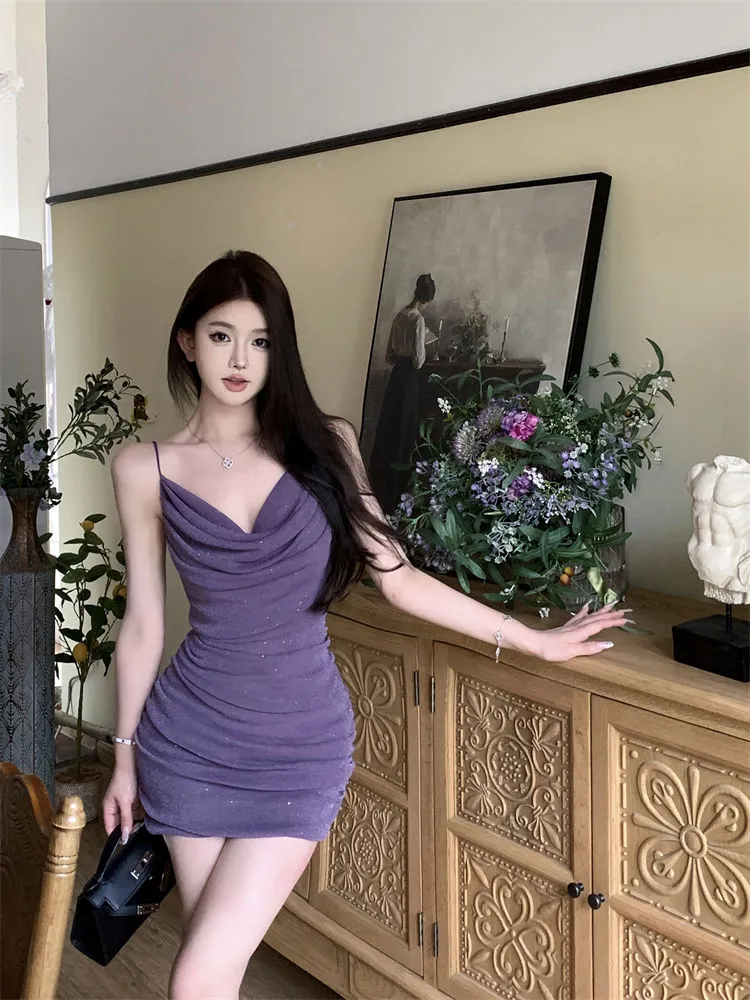 Female Dress Short Purple Coquette Tight Women's Slip Dresses Party Elegant Hot Trendy Beach New in Outfits Clothes Luxury Chic Female Dress Short Purple Coquette Tight Women's Slip Dresses Party Elegant Hot Trendy Beach New in Outfits Clothes Luxury Chic