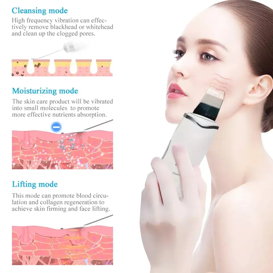 Nettoyeur De Peau Ultrasonique - Épurateur Visage Pour Points Noirs, Neuf