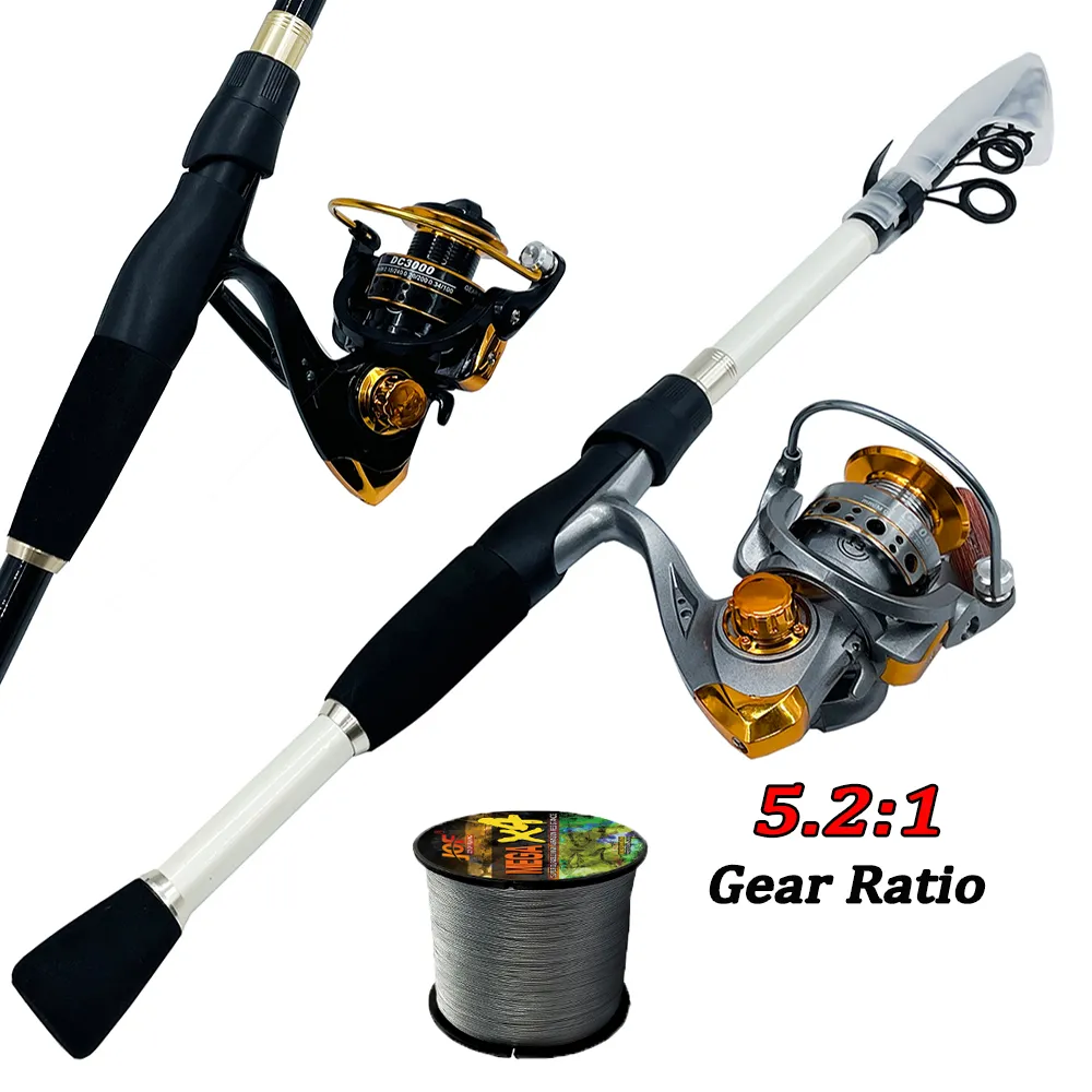 Trout Pesca 1.6M 2.4M Telescopic Lure Spinning Rod... 