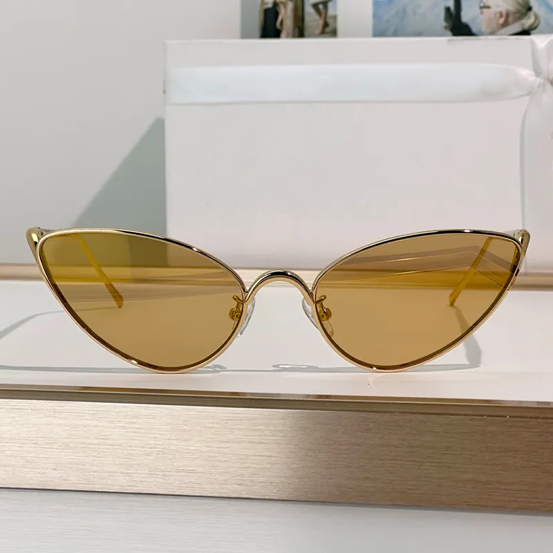 Designer Cat Eye Sunglasses Metal Oval Frame Unisex... From  display picture 1