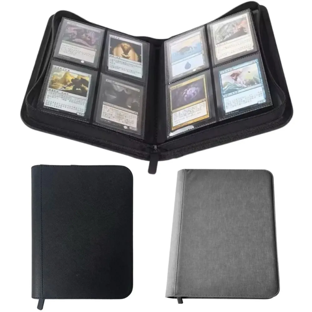 4 pocket card binder zipper 4-Pocket Red quality zip 160 Card Slot 4 Pocket