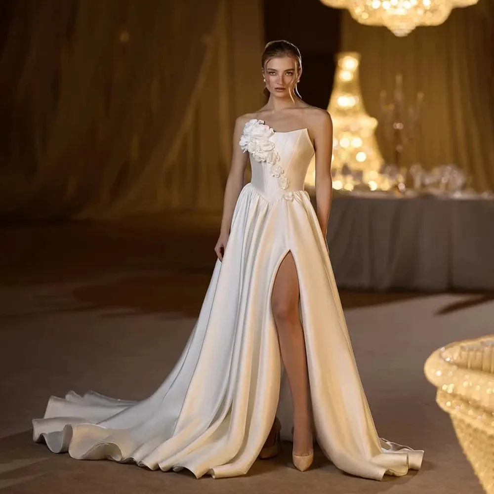 hand painted silk wedding dresses Romantic And Dramatic Hand-Painted Silk Jacquard Ball Gown