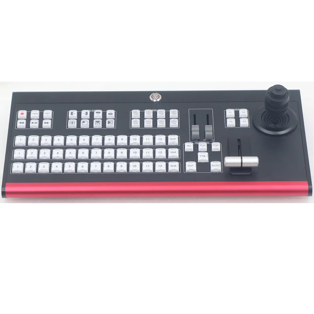 Live Streaming Control Panel With PTZ Joystick Multi Channel Video ...